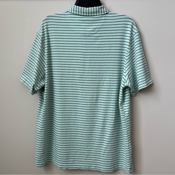 Fairlane Pima Cotton Polo Shirt Golf UV SPF 30 Moisture Wicking Green Blue Sz XL - Picture 4 of 6